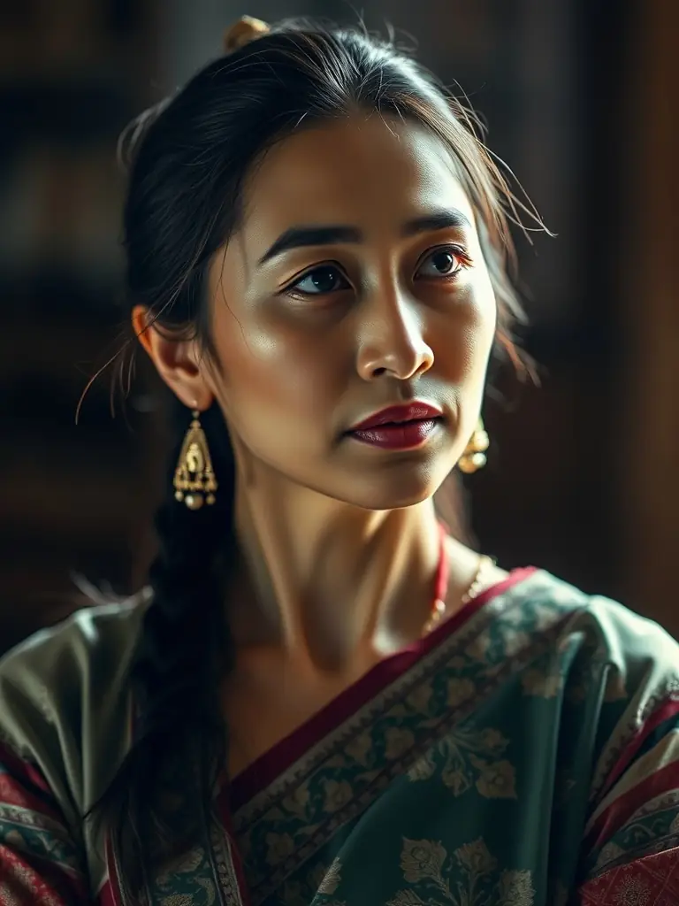 A professional headshot of a mentor, looking thoughtful, with a background suggesting a traditional Indian business setting. The mentor is wearing formal business attire.